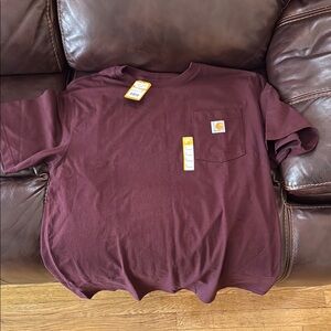 Carhartt Men's Maroon Pocket T-Shirt
